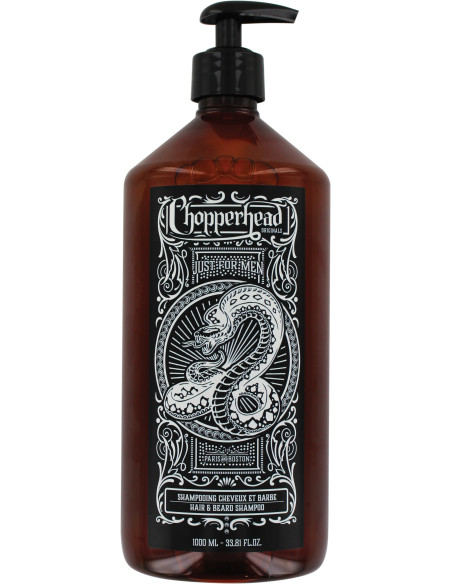CHOPPERHEAD Hiusten ja parran shampoo, kosteuttava, herkälle iholle, 1000ml