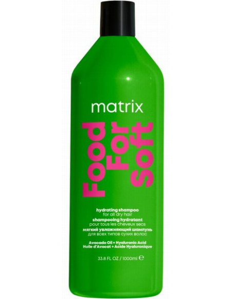 FOOD FOR SOFT Tehokkaasti kosteuttava shampoo kaikille kuiville hiustyypeille 1000ml