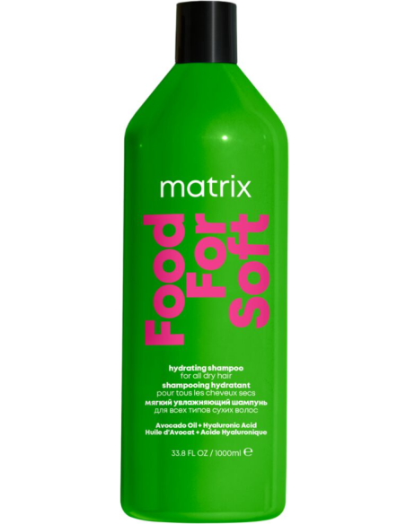 FOOD FOR SOFT Tehokkaasti kosteuttava shampoo kaikille kuiville hiustyypeille 1000ml