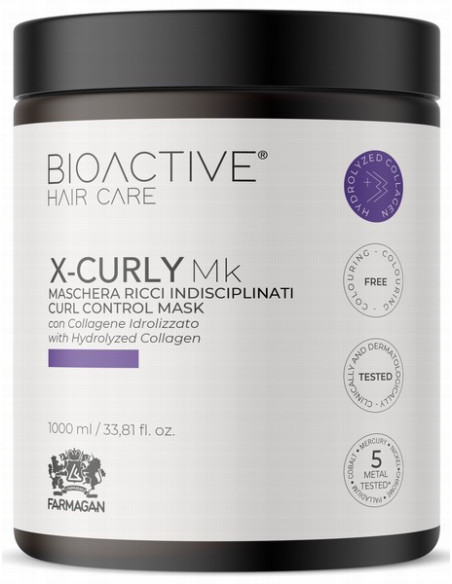 BIOACTIVE X-CURLY -naamio kiharien hiusten strukturoimiseen 1000ml