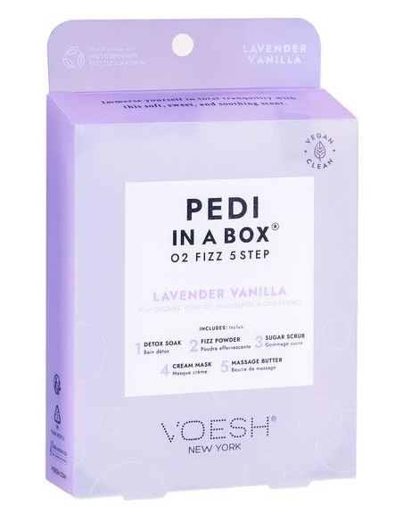 VOESH - PEDI IN A BOX Pedikyyri-SPA-hoito 5-in-1, rauhoittava, laventeliuute