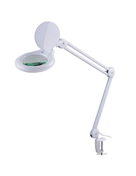 Suurennuslamppu, pöytäkiinnitteinen, LED, 5 dioptria, 4 valotilaa