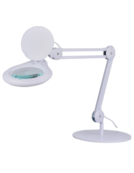 Suurennuslamppu pöytäjalustalla, LED, 5 dioptria, 4 valotilaa