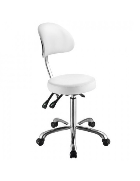 Käsityöläistuoli, jossa neljä säätömekanismia ja ergonominen selkänoja, Comfort, valkoinen