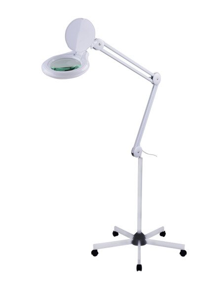 Suurennuslamppu lattiajalustalla, LED, 5 dioptria, 4 valotilaa