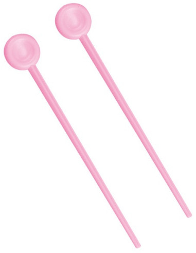 Needles for rolls, plastic, pink, 36pcs.