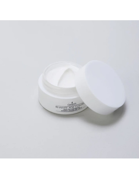 RE-WHITE AGE CONTROL Ihon sävyä tasoittava iltavoide, ikääntymistä ehkäisevä SPF50 50ml