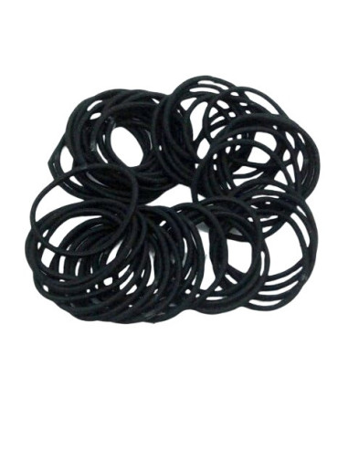 Hair gum - black, 100pcs.