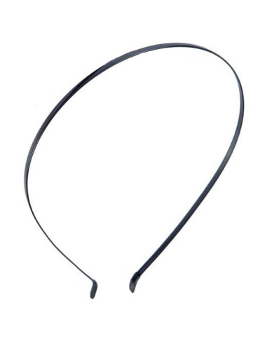 Hiusrengas, suora, musta, 12 kpl.