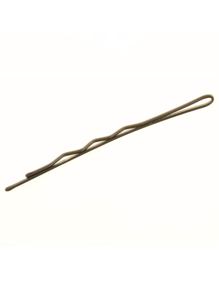 Hiuspinnikset, laineikkaat, 6 cm, ruskeat, 12 kpl.
