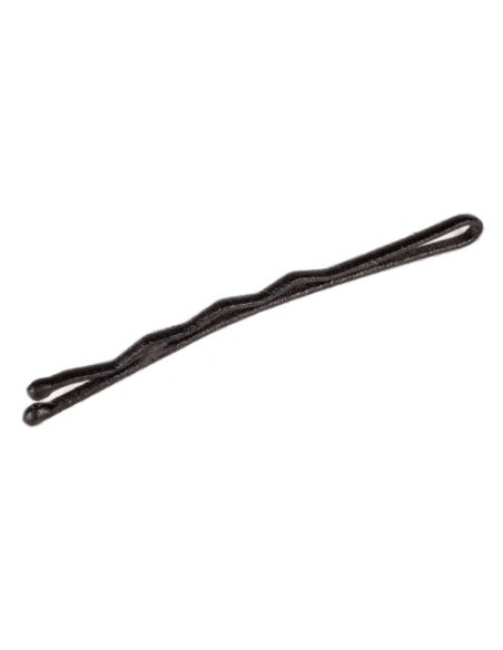 Hiuspinni, laineikas, 60 mm, musta, matta, pyöristetyt päät, 500 g