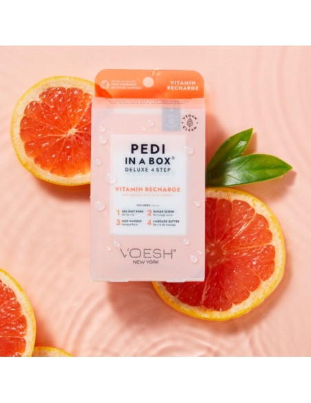VOESH - PEDI IN A BOX Jalkasetti C-vitamiinin lataus, 4 tuotetta