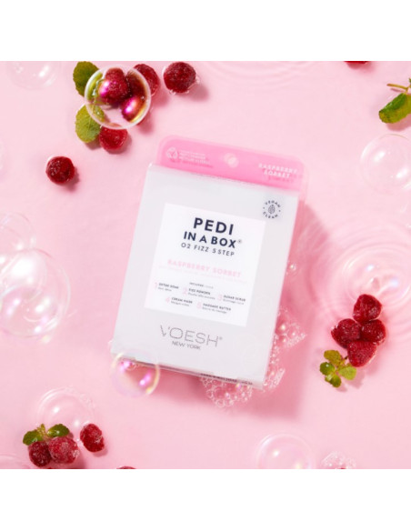 VOESH - PEDI IN A BOX Pedikyyri-SPA-hoito 5-in-1, detox-rentouttava, vadelmasorbetti