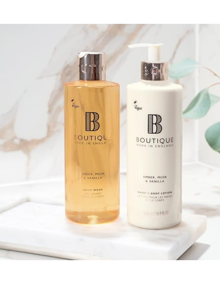 BOUTIQUE VEGAN -vartalosaippua Meripihka/Myski/Vanilja 500ml