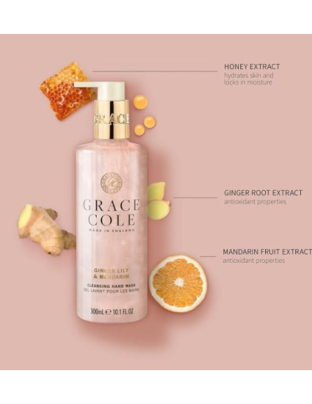 GRACE COLE Nestesaippua (Inkiväärililja/Mandariini) 300ml
