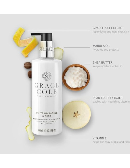 GRACE COLE Vartalovoide (Valkoinen nektariini/päärynä) 300ml