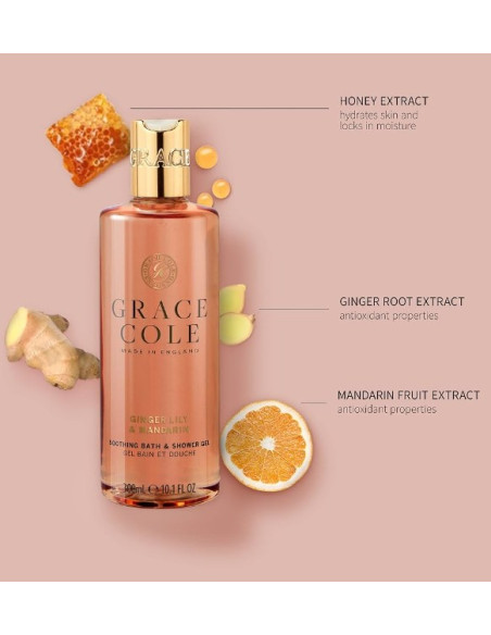 GRACE COLE Suihkugeeli (Inkiväärililja/Mandariini) 300ml