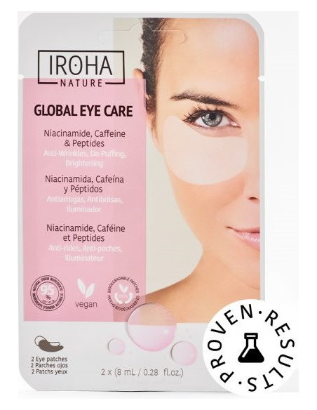 IROHA NATURE Silmänympärysnaamio kofeiinilla/peptideillä/niasiiniamideilla 2 kpl