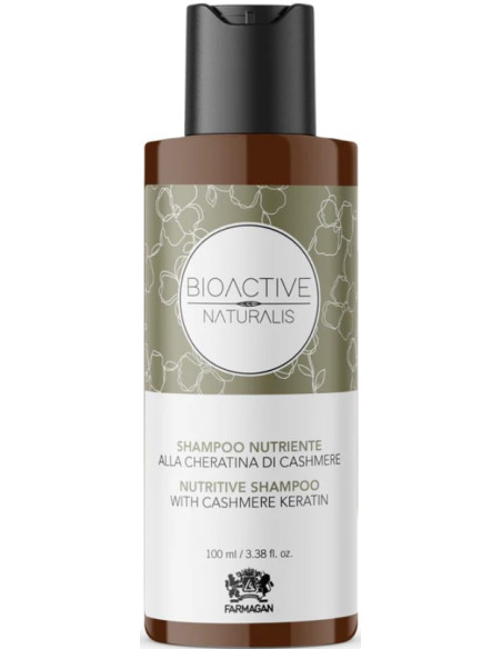 BIOACTIVE NATURALIS Hiusten kiiltoa antava, ravitseva shampoo, sisältää kashmirkeratiinia 100ml