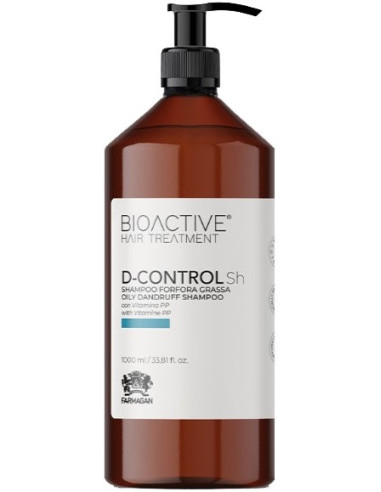 BIOACTIVE HAIR TREATMENT D.CONTROL šampūns pret blaugznām, eļļainiem matiem 1000ml