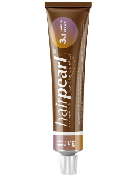 Hairpearl-kulmakarvaväri kermanvärillä nro 3.1 keskiruskea
