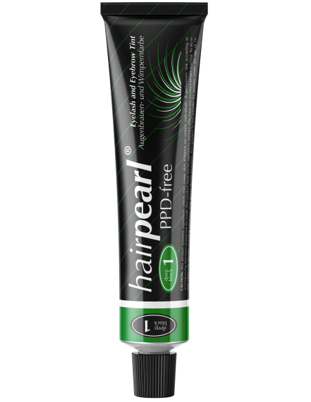 Hairpearl Ripsi- ja kulmakarvaväri, PPD-vapaa, nro 1 – syvän tummanmusta 20ml