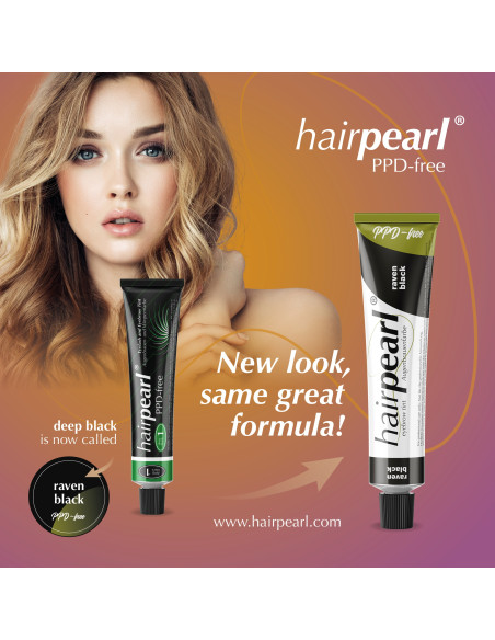 Hairpearl Ripsi- ja kulmakarvaväri, PPD-vapaa, nro 1 – syvän tummanmusta 20ml