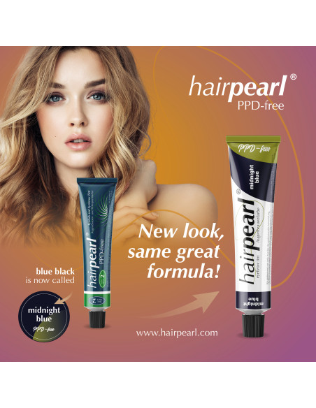 Hairpearl Ripsi- ja kulmakarvaväri, PPD-vapaa, nro 2 – sinimusta 20ml