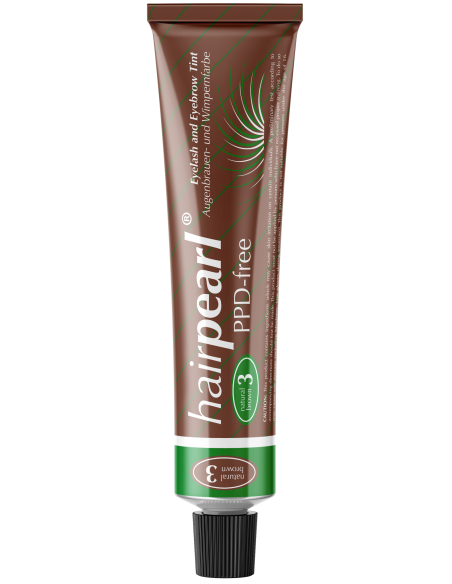 Hairpearl Ripsi- ja kulmakarvaväri, PPD-vapaa, nro 3 – Luonnonruskea 20ml