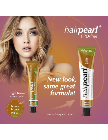 Hairpearl Ripsi- ja kulmakarvaväri, PPD-vapaa, nro 3.1 – vaaleanruskea 20ml