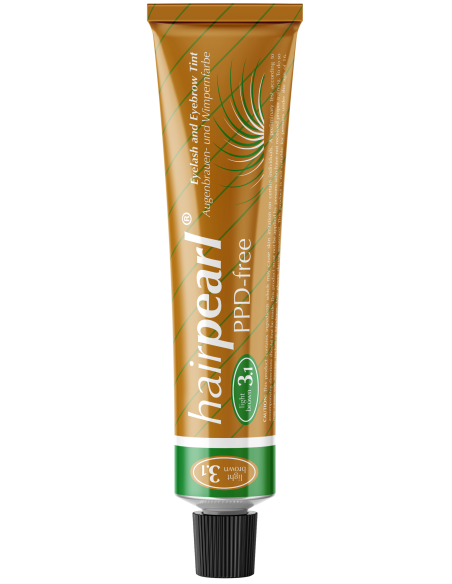 Hairpearl Ripsi- ja kulmakarvaväri, PPD-vapaa, nro 3.1 – vaaleanruskea 20ml