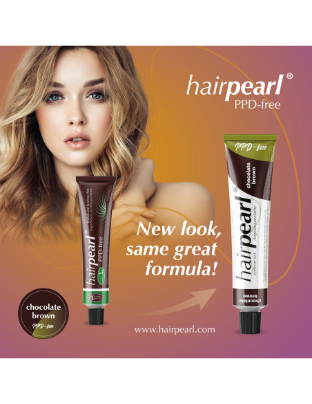 Hairpearl Ripsi- ja kulmakarvaväri, PPD-vapaa, nro 3.3 – Suklaanruskea 20ml