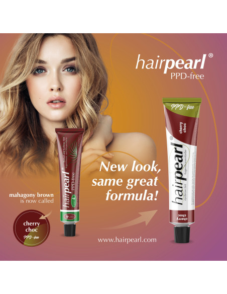Hairpearl Ripsi- ja kulmakarvaväri, PPD-vapaa, nro 4 – mahonginruskea 20ml
