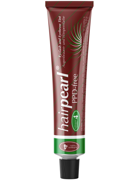 Hairpearl Ripsi- ja kulmakarvaväri, PPD-vapaa, nro 4 – mahonginruskea 20ml