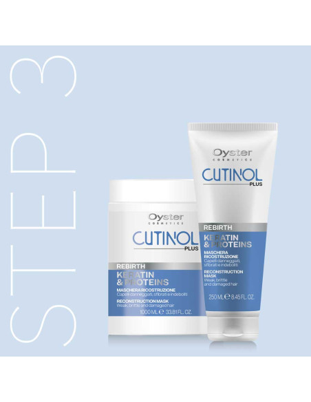 Oyster Cutinol Plus Rebirth shampoo vaurioituneiden hiusten rekonstruktiohoitoon, 250 ml