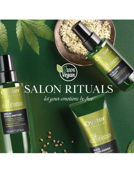 Oyster Cannabis Green Lab Illumina-Therapy hiuksiin jätettävä kiiltoöljy hampunsiemenöljyllä, 100 ml