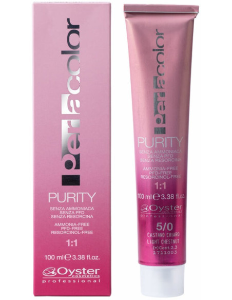 OYSTER PURITY Ammoniakiton hiusväri 5/3, Vaalean kullanruskea kastanjanruskea 100ml