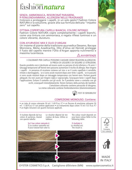 FASHION NATURA hiusväri 4.7, suklaa 50ml+50ml+15ml