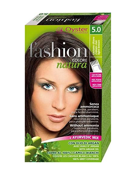 FASHION NATURA hiusväri 5.0, vaaleanruskea 50ml+50ml+15ml