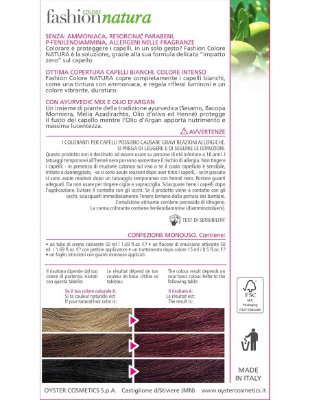 FASHION NATURA hiusväri 6.6, tummanpunainen 50ml+50ml+15ml