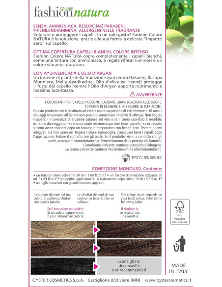 FASHION NATURA hiusväri 7.0, vaalea 50ml+50ml+15ml