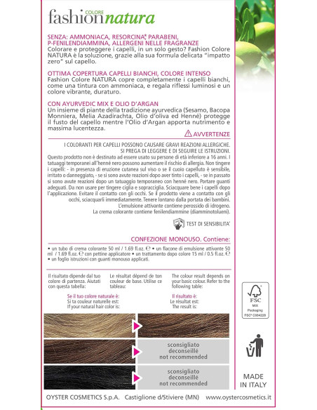 FASHION NATURA hiusväri 8.8, karamellinruskea 50ml+50ml+15ml