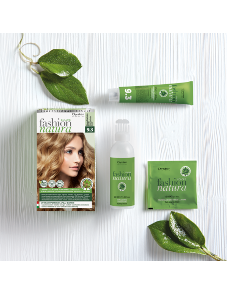 FASHION NATURA hiusväri 9.3, erittäin vaalea vaalea 50ml+50ml+15ml