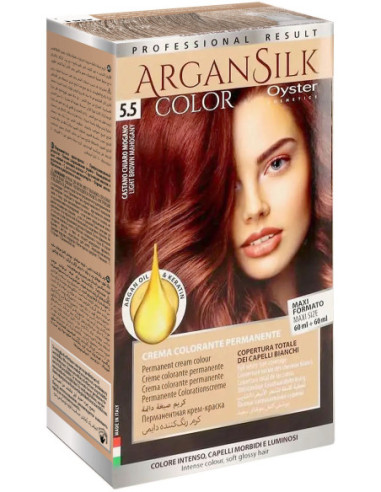 ARGAN SILK Hiusväri 5.5, vaalea...