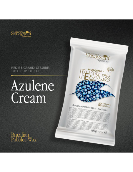 SkinSystem PEBBLES Hard-Hot Wax Azulene Cream 400g