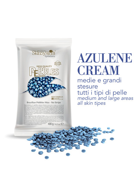 SkinSystem PEBBLES Hard-Hot Wax Azulene Cream 400g