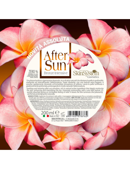 SkinSystem AFTER SUN Auringonoton jälkeen annettava emulsio, kestävään pronssiseen rusketukseen 200ml