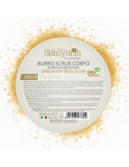 SkinSystem VANILLA SKIN vartalonkuorintavoi (100 % sheavoita) 200ml