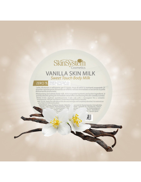 SkinSystem vartaloemulsio vartalolle, kosteuttava, ravitseva, E-vitamiini, vanilja 200 ml