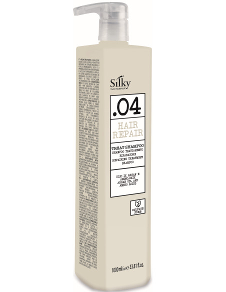 SILKY REPAIR Ennaltaehkäisevä ja korjaava shampoo kuiville, herkille hiuksille ja päänahalle 1000ml